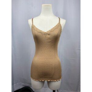 Women’s BCBG Maxazria Gold Silk TankTop Size M/L